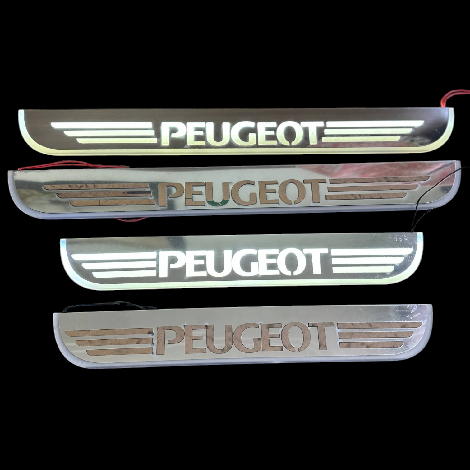 ست کامل پارکابی خودرو چراغدار اقتصادی طرح پژو بسته 4 عددی.. لوکس پژو تزیینات خودرو