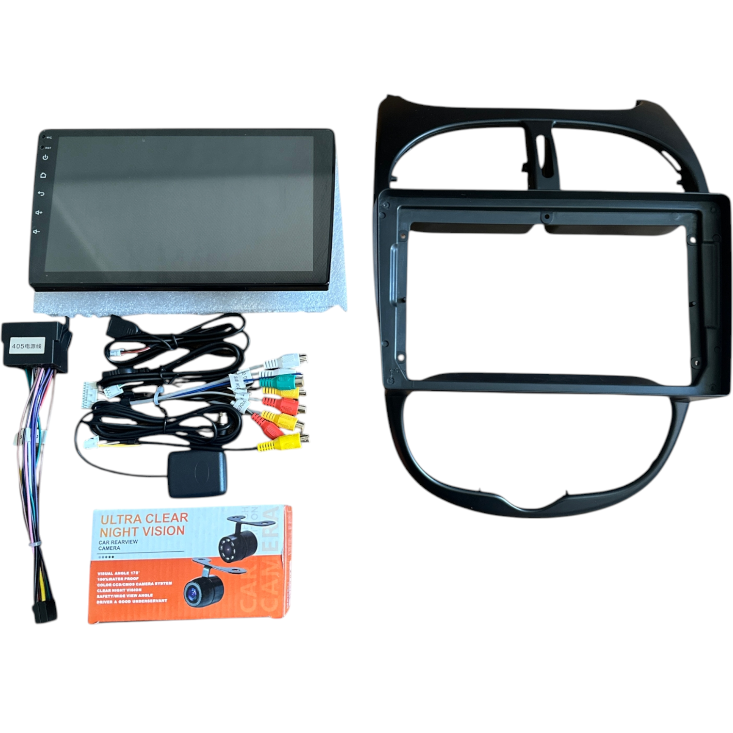 پک کامل مانیتور 9 اینچ پژو 206 نصبی وسط