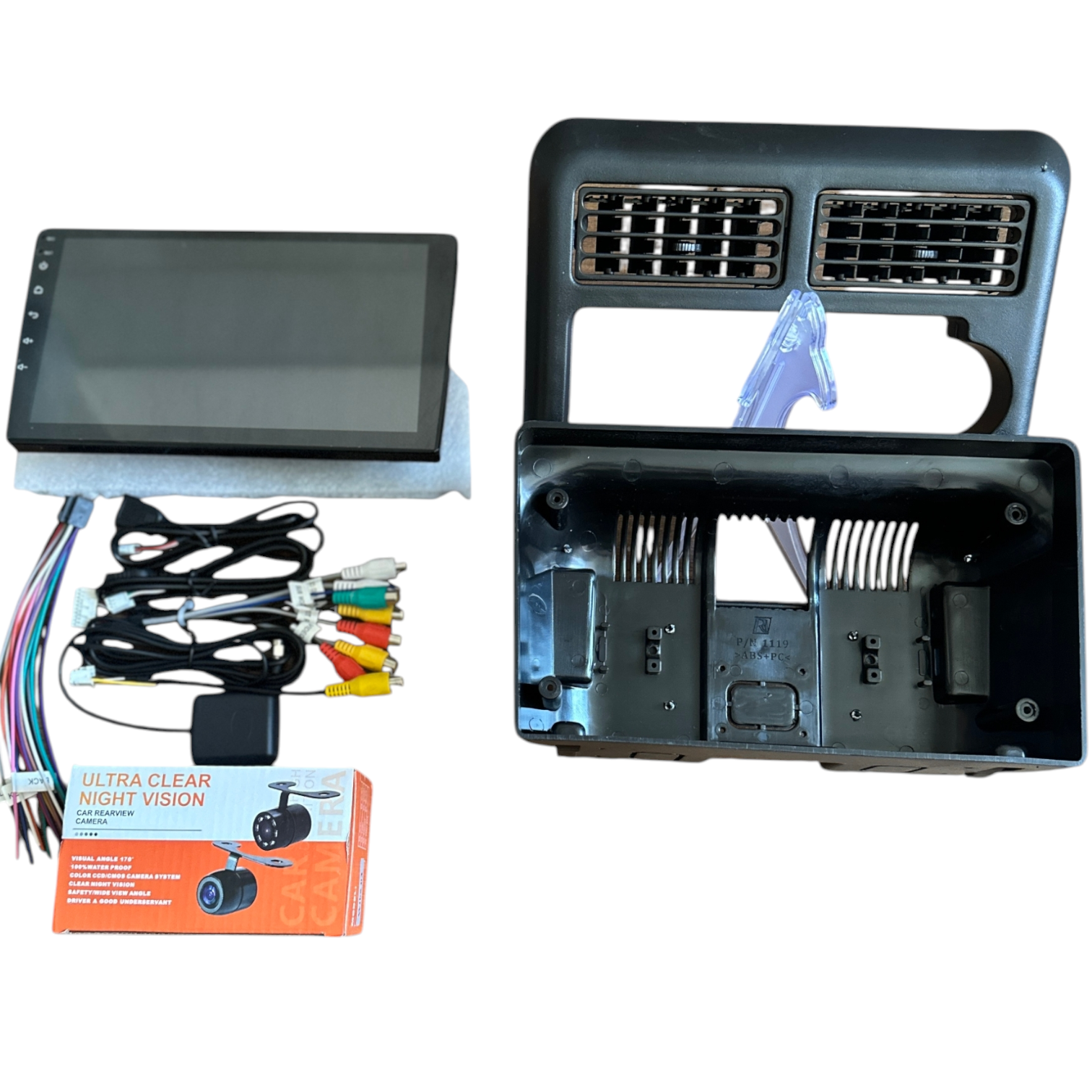 پک کامل مانیتور 9 اینچ پراید صبا  داشبورد  قدیم با دوربین