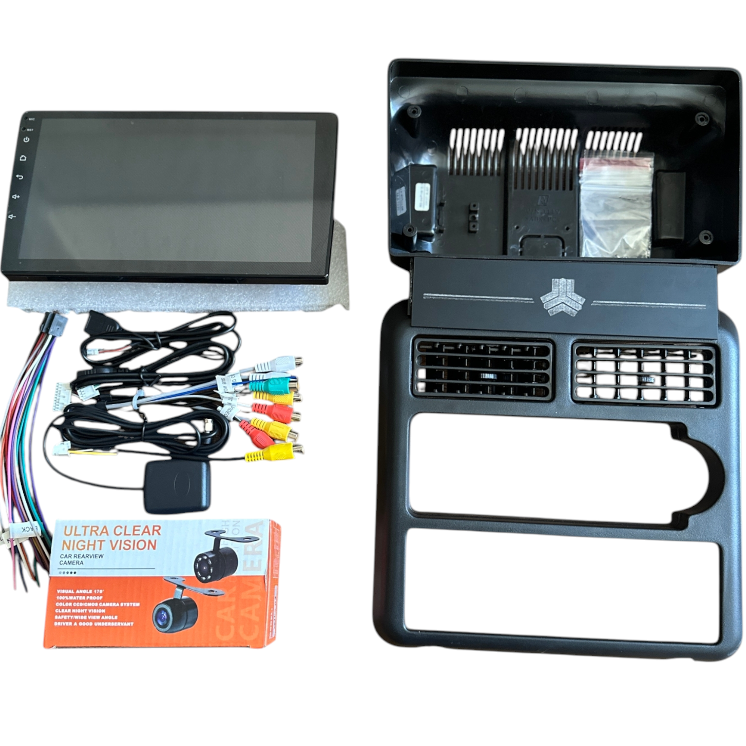 پک  کامل مانیتور 9 اینچ پراید صبا داشبورد قدیم با دوربین