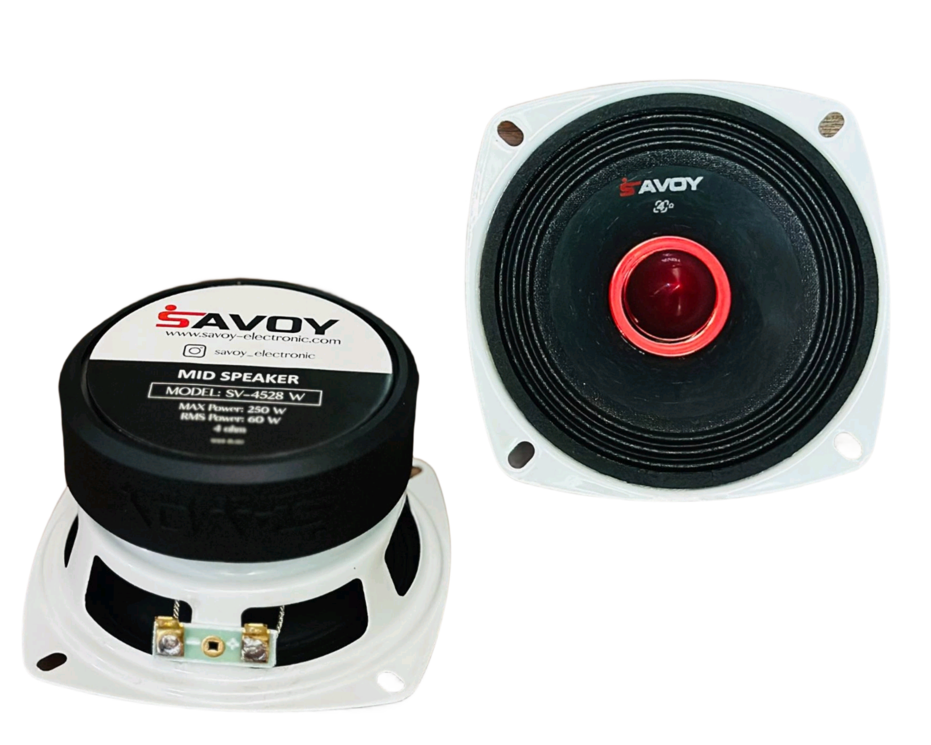 میدرنج ساووی مدل SV-4528 سایز ۴ اینچ بسته ۲ عددی..بلندگو اسپیکر